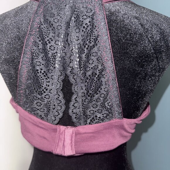 Soma Embraceable Full Cov Geo Lace Racerback Underwire Lined Bra Size 38C - Picture 4 of 11